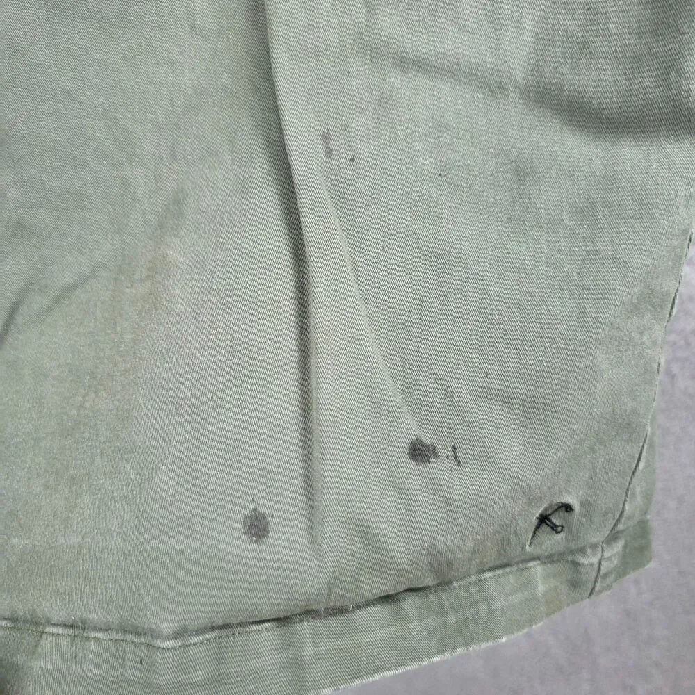 Dixxon D-Flex Chino Shorts Men's Sz 42 Olive Green Elastic Waistband Work *STAIN